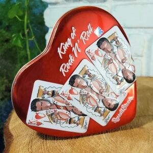 Elvis King of Rock n Roll Heart Shaped Tin